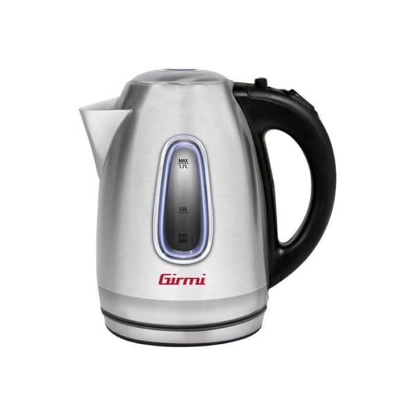 GIRMI BL30 vattenkokare - 1,7L 2200W - Rostfritt stål och svart - Sladdlös gjutning och 360 graders bas