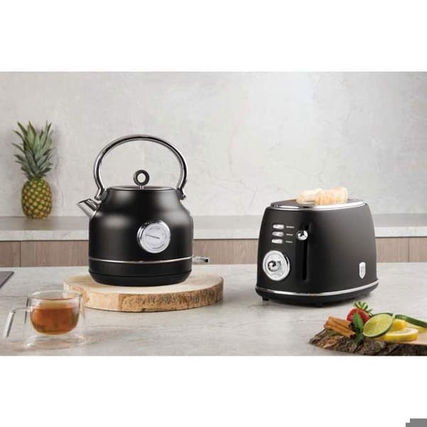 Elektrisk vattenkokare med termometer 1,7 l Kollektion Matte Black BH-9640 av Berlingerhaus