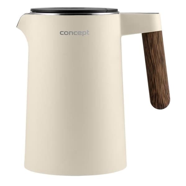 Norwood Concept vattenkokare i rostfritt stål - temperaturkontroll KEEP WARM funktion 1,5L 1850-2200W vanilj