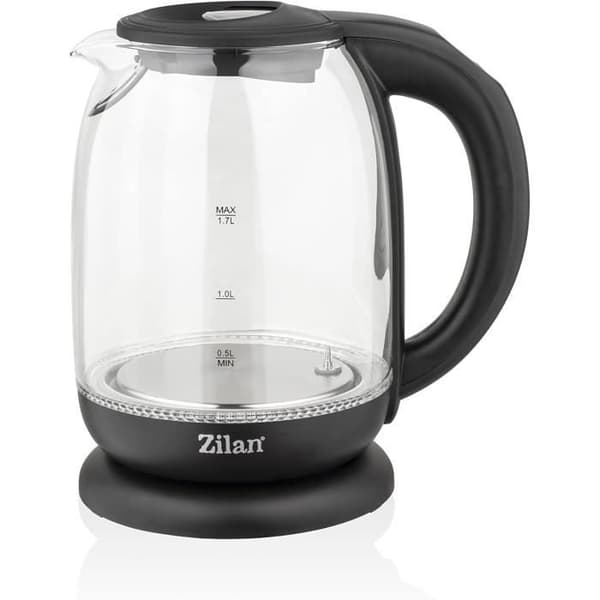 Zilan Vattenkokare i glas med digital skärm och LED, 1.7lt, 5 temperaturinställningar, 2200W