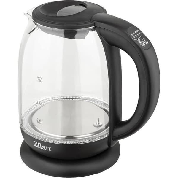 Zilan Vattenkokare i glas med digital skärm och LED, 1.7lt, 5 temperaturinställningar, 2200W