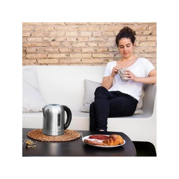 Cecotec ThermoSense 290 stål vattenkokare. 1,7 L, BPA-fri, Rostfritt stål, 360 Bas, Anti-kalkfilter, Triple Syst