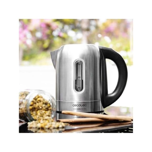 Cecotec ThermoSense 290 stål vattenkokare. 1,7 L, BPA-fri, Rostfritt stål, 360 Bas, Anti-kalkfilter, Triple Syst