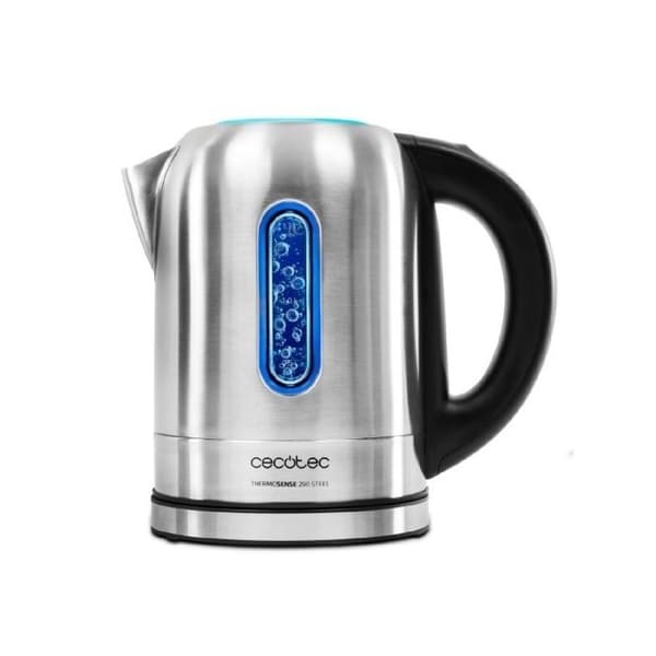 Cecotec ThermoSense 290 stål vattenkokare. 1,7 L, BPA-fri, Rostfritt stål, 360 Bas, Anti-kalkfilter, Triple Syst