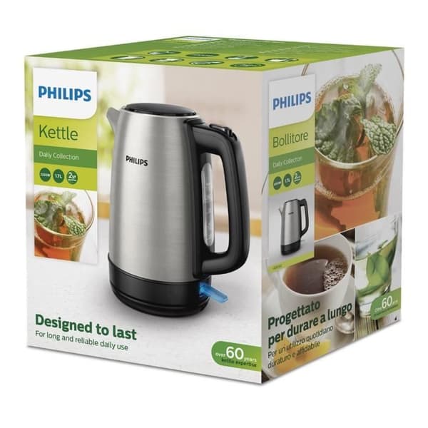 PHILIPS HD9350 / 90 Vattenkokare 2200 W - 1,7 L - Rostfritt stål