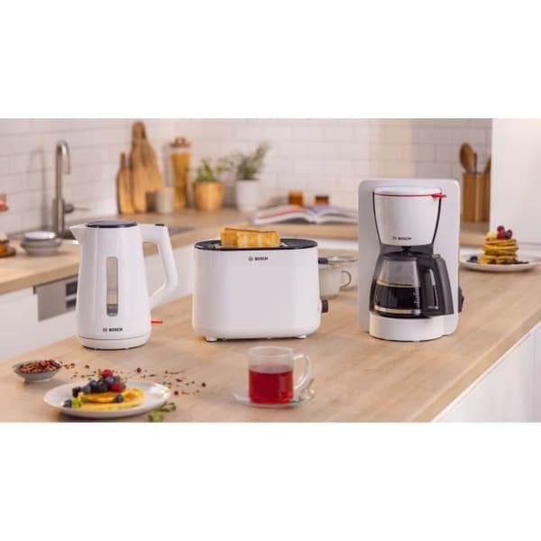 Vedenkeitin - BOSCH - TWK1M121 MyMoment - Valkoinen - tilavuus 1,7 l - 360° jalusta - johdon säilytys - 3 automaattista turvaominaisuutta
