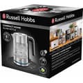 Miniatyrbild 2 av 4: Glasvattenkokare - RUSSELL HOBBS - Kompakt Hem - 0,8 L - 2200 W - Energibesparande - LED-belysning - Automatisk öppning