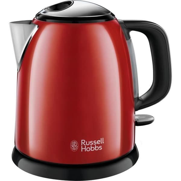 Röd kompakt vattenkokare - RUSSELL HOBBS 24992-70 - 1 liters kapacitet - Avtagbart antikalkfilter