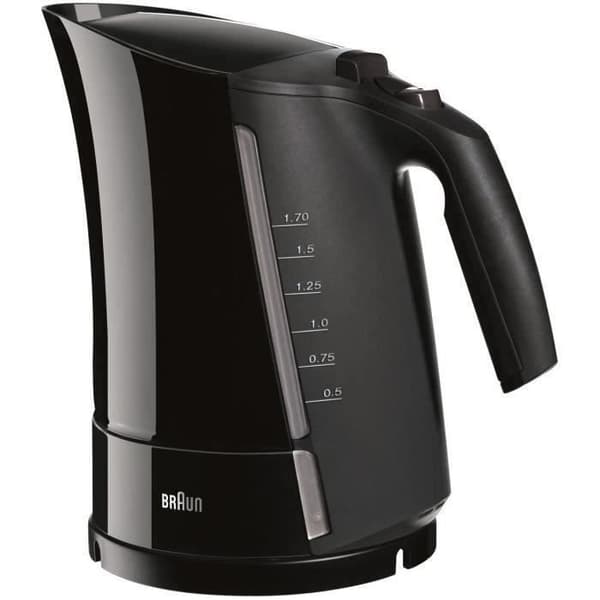 BRAUN WK300 Vattenkokare - 1,7L - Svart - Ultrasnabb uppvärmning på 45 sekunder - Avtagbart antikalkfilter