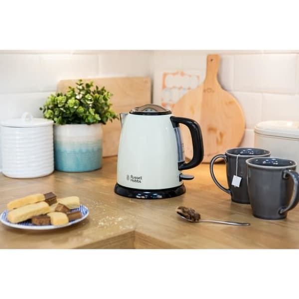 Russell Hobbs 24994-70 Colours Plus Kompakt Vattenkokare - 1L, Snabb, Antikalkfilter, Krämfärgad