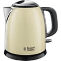 Miniatyrbild 1 av 6: Russell Hobbs 24994-70 Colours Plus Kompakt Vattenkokare - 1L, Snabb, Antikalkfilter, Krämfärgad