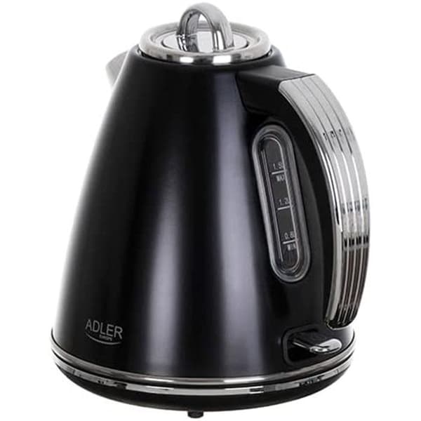 Vattenkokare - ADLER - AD 1343 - Svart metall - 1,5 L - 2200 W - 360° bas
