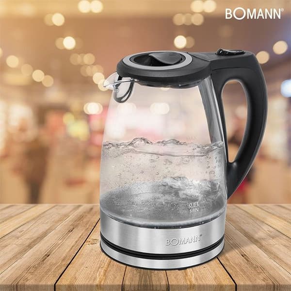 "Bouilloire - Bomann - WKS 6032 G - 1,7L - 2200W - Glas/Verkromad stål"