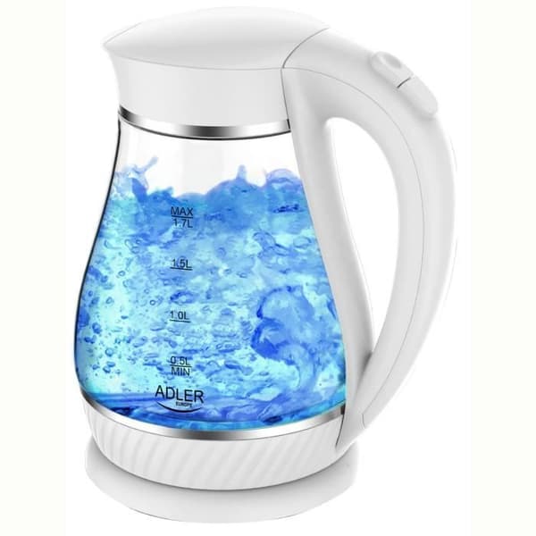 Vattenkokare - Adler - AD 1274 - 1,7 L - 2200W - Borosilikatglas - Sladdlös