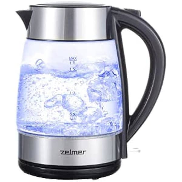 Vattenkokare - ZELMER - ZCK8011 - Glas - 1,7 L - 2200 W - Trådlös - LED