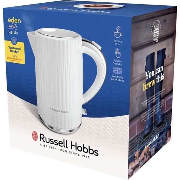 Kaffekanna - RUSSELL HOBBS - EDEN - 2400 W - 1,7 L - Vit