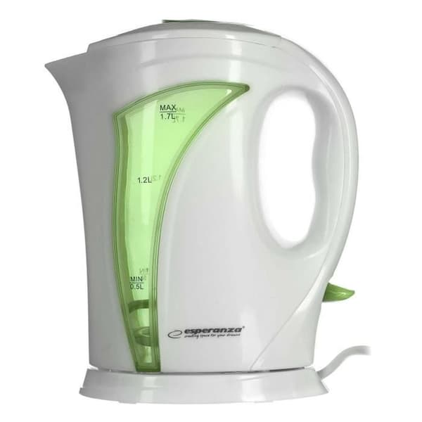 Elektrisk vattenkokare ESPERANZA EKK018G 1,7 L Vit / Grön - Håll varm funktion - Anti-kalksystem