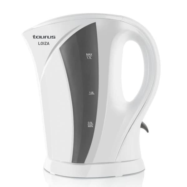 TAURUS Loiza vattenkokare 1,7L 2200W - Vit/Grå - Trådlös graderad kanna