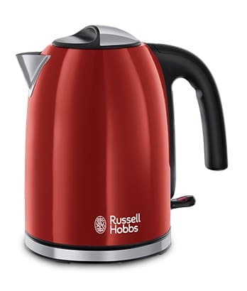 Russell Hobbs 20412-70 vattenkokare Svart, Röd, Rostfritt stål