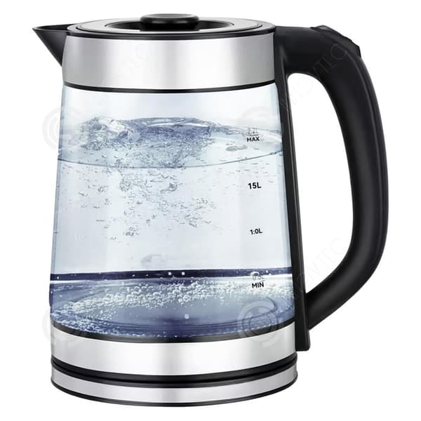 INN Kettle 2,2 l knapkokare elektrisk glaskokare stor kapacitet med automatisk avstängning