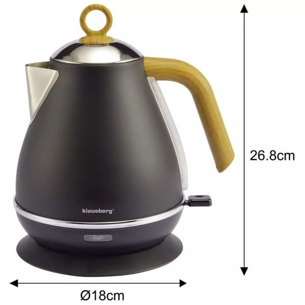 ELVET KOKK 1,7L KLAUSBERG KB-7706 SVART