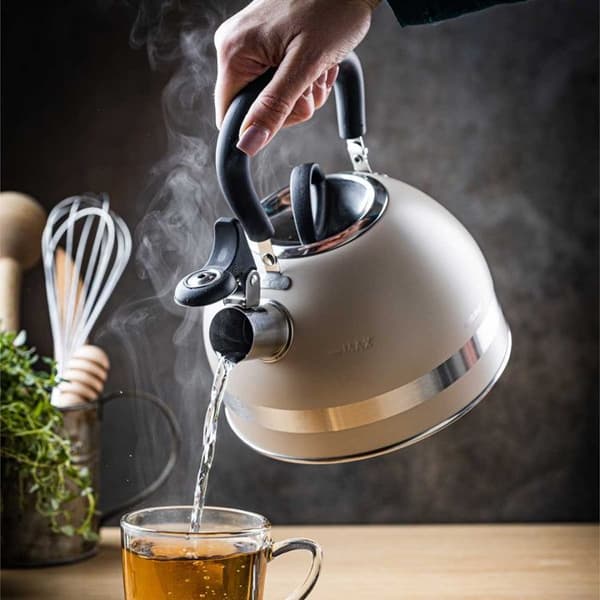 Vattenkokare - KINGHOFF - KH-1854 - Rostfritt stål - 1,8L - Inbyggd visselpipa