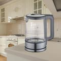 Miniatyrbild 2 av 3: Maestro 1,7L vattenkokare i glas med invändig ljus 360 graders bas Automatisk avstängning Kalkfilter