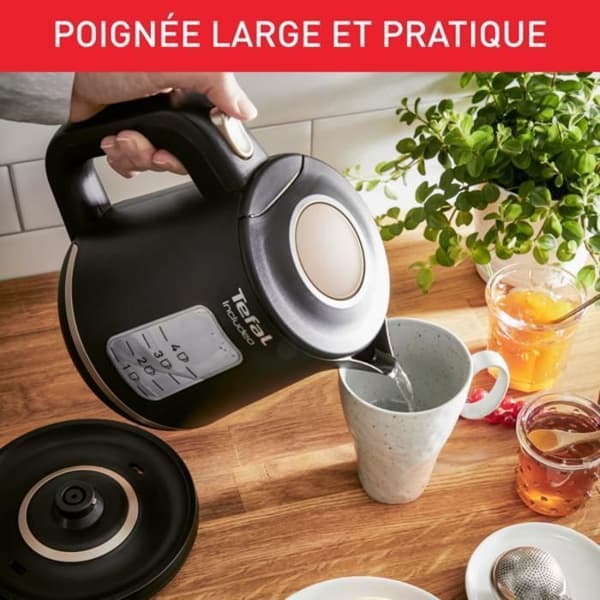 Bouilloire électrique INCLUDEO 1 L, Enkel och praktisk användning, Ergonomiskt handtag KI533811