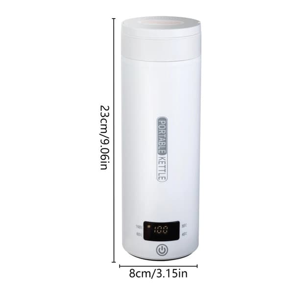 Elektrisk Resekanna, 300W Effekt, 500ml Kapacitet,VIT, 401-500 ml