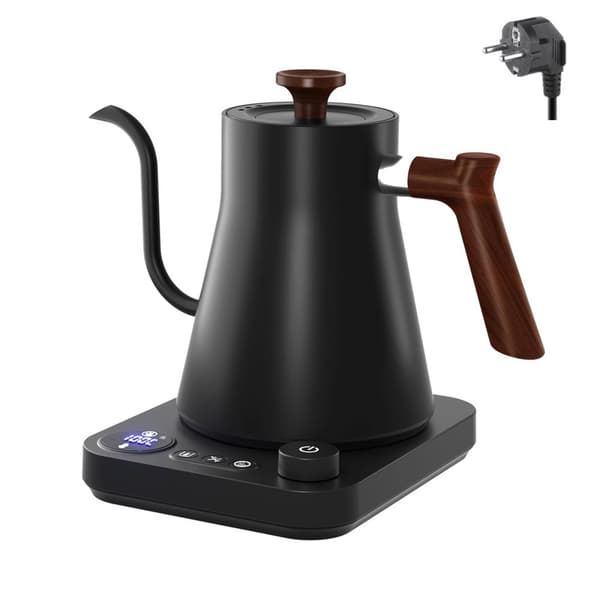 Elektrisk gåsnackskanna, justerbar temperatur 40-100 °C, 1200W effekt, säker automatisk avstängningsfunktion,svart, EU