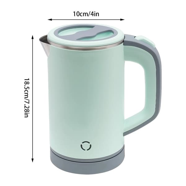 Elkanna, 600W effekt, tillverkad av 304 rostfritt stål,800ml, ljusgrön