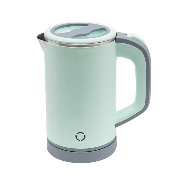 Elkanna, 600W effekt, tillverkad av 304 rostfritt stål,800ml, ljusgrön