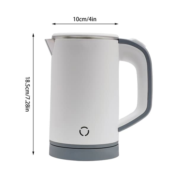 Elkedel, 600W effekt, lavet af 304 rustfrit stål,800ml, HVID