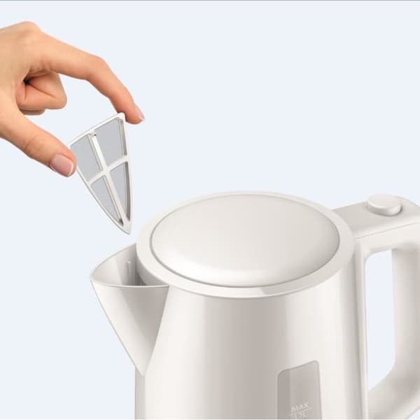 Elkedel - PHILIPS - Daily HD9318/00 - 1,7L - Fjederbelastet låg - Kalkfilter - Hvid