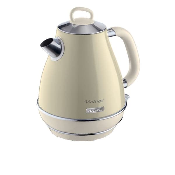 Vintage Vattenkokare 1L Beige - ARIETE - 1630W - Trådlös - Anti-kalksystem