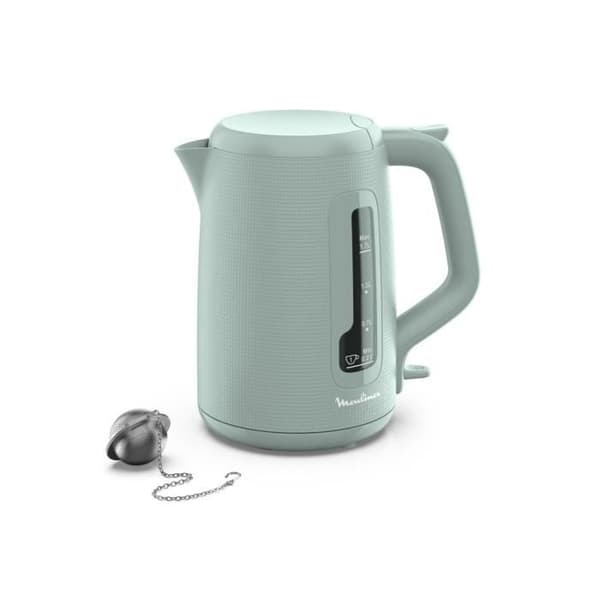 MOULINEX Morning Elektrisk vattenkokare 1,7 L, 1 koppsindikator, Anti-kalkfilter, Automatisk avstängning, Teinfuser ingår BY2M1310