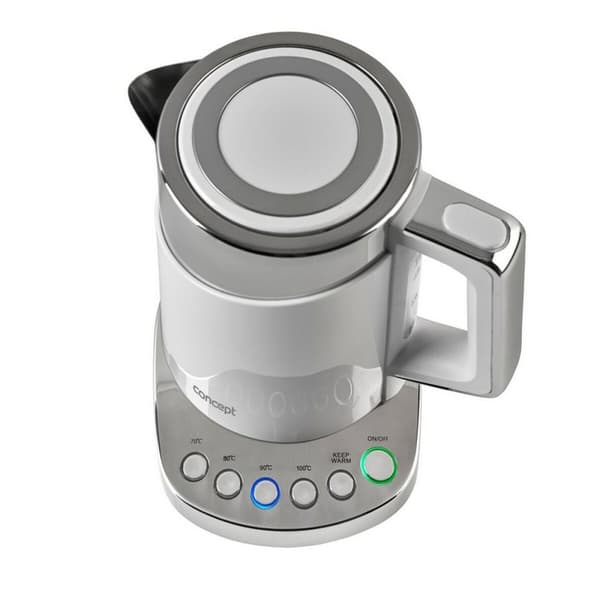 Vattenkokare Concept RK3170 Vit plástico,acero inoxidable 2200 W 1,7 L