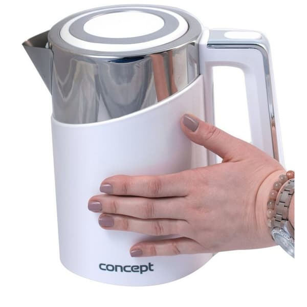 Vattenkokare Concept RK3170 Vit plástico,acero inoxidable 2200 W 1,7 L