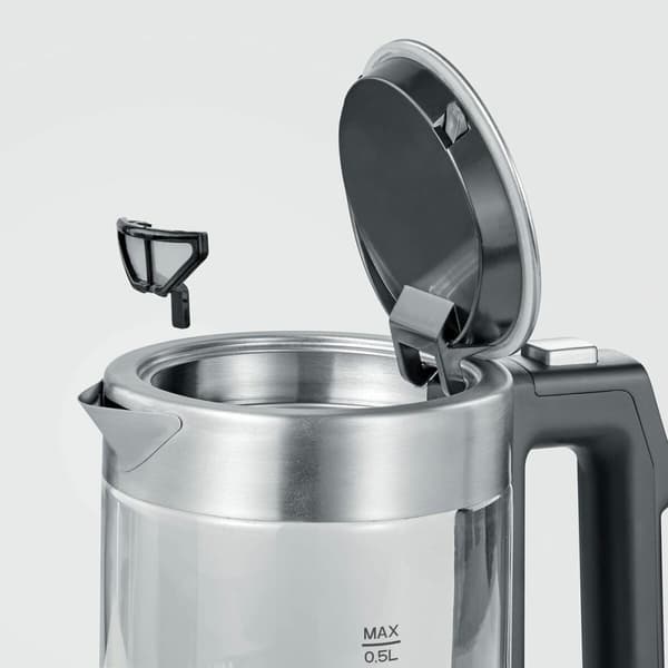 Vedenkeitin Severin WK 3458 Musta Ruostumaton teräs 1100 W 500 ml