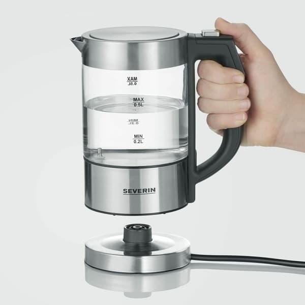 Vedenkeitin Severin WK 3458 Musta Ruostumaton teräs 1100 W 500 ml