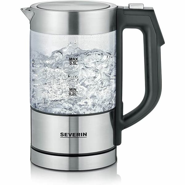 Vedenkeitin Severin WK 3458 Musta Ruostumaton teräs 1100 W 500 ml
