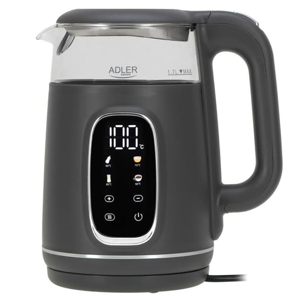 Vattenkokare Adler AD 1305gs Grå Silvrig 2200 W 1,7 L