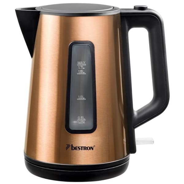 BESTRON Copper Collection AWK1000CO 1,7 L vattenkokare - Brun - Orange - 2200 W - Anti-kalk