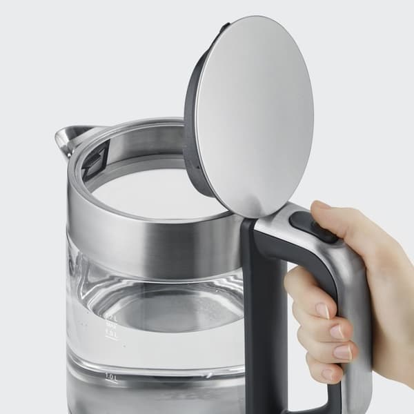 Severin WK 3420 vedenkeitin 1,7 L 2200 W Musta, Ruostumaton teräs, Läpinäkyvä