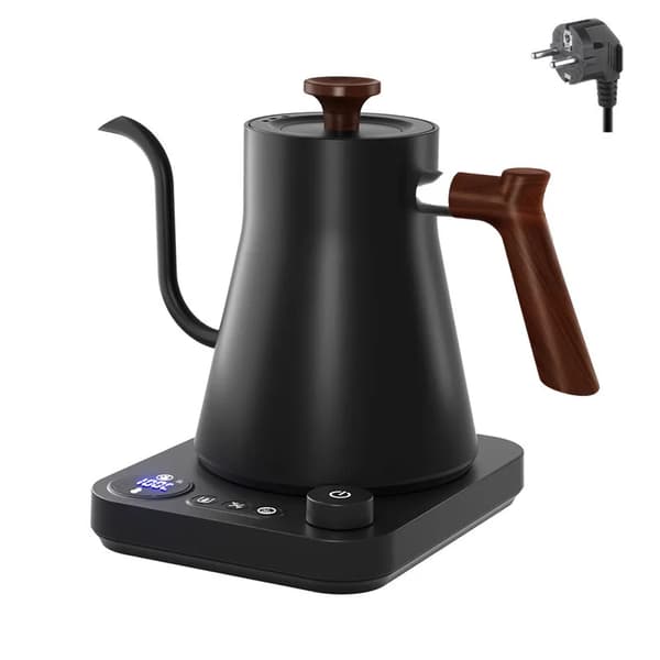Elkedel, 1200W effekt, justerbar temperatur 40-100 °C, automatisk slukningssikkerhedsfunktion,EU stik