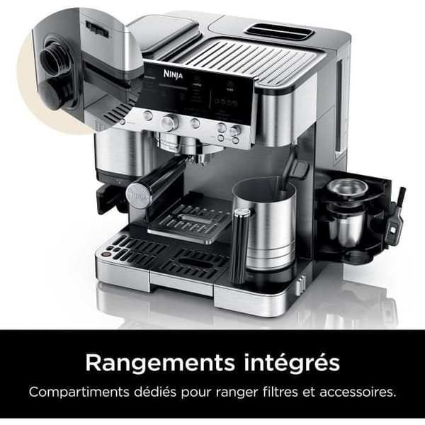 Kaffemaskin - NINJA - ES601EU Luxe Premier - 1650 W - 2 Liter - Rostfritt stål