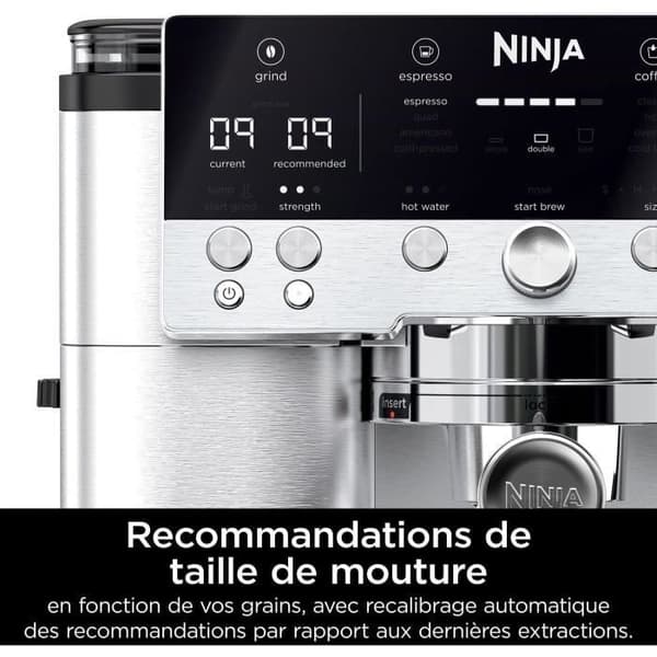 Kaffemaskin - NINJA - ES601EU Luxe Premier - 1650 W - 2 Liter - Rostfritt stål
