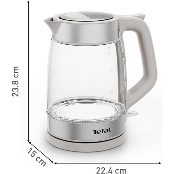 Tefal KI605B30 Teapot i glas grå
