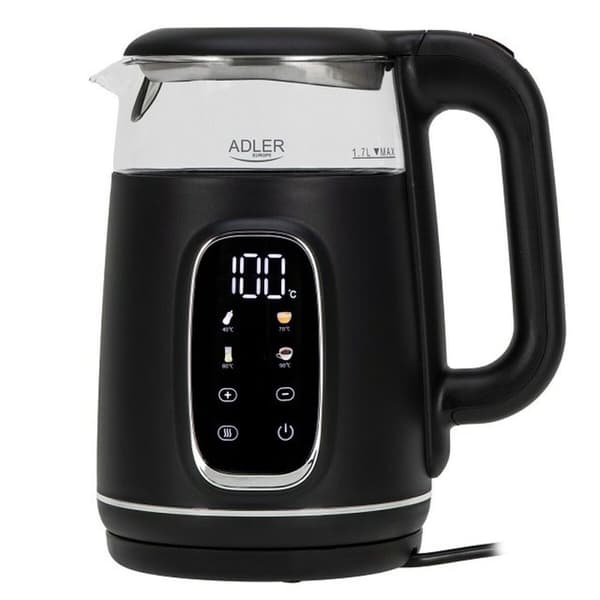 Vedenkeitin Adler AD 1305bs Musta Hopeinen 2200 W 1,7 L