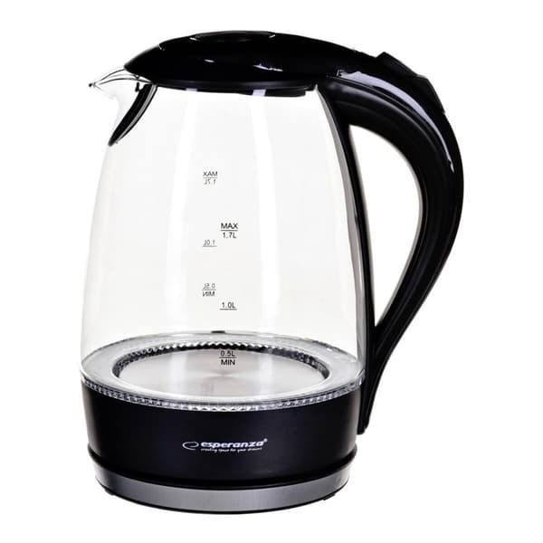 Kedel Esperanza Sort Glas Plastik 2200 W 1,7 L